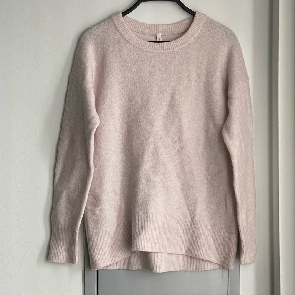 ARITZIA GROUP OF BABATON Soft Pink Merino Wool Blend Sweater